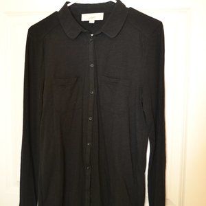 Loft Button Front Soft Blouse - Size Medium
